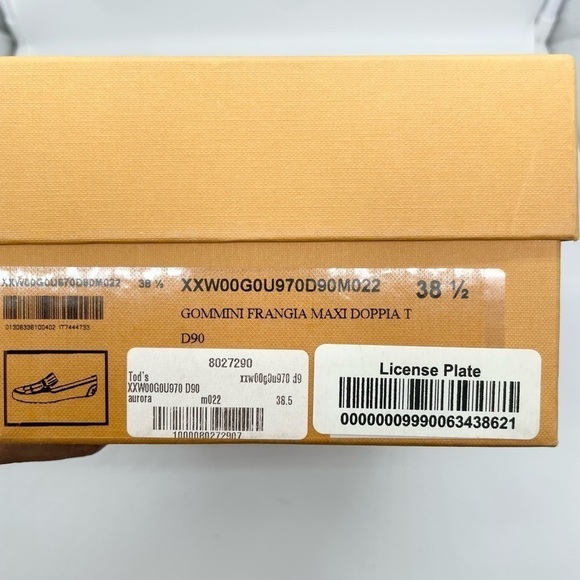 Tod’s Blush Pink/ Aurora double T Gommini leather loafers 38.5 - Picture 10 of 10